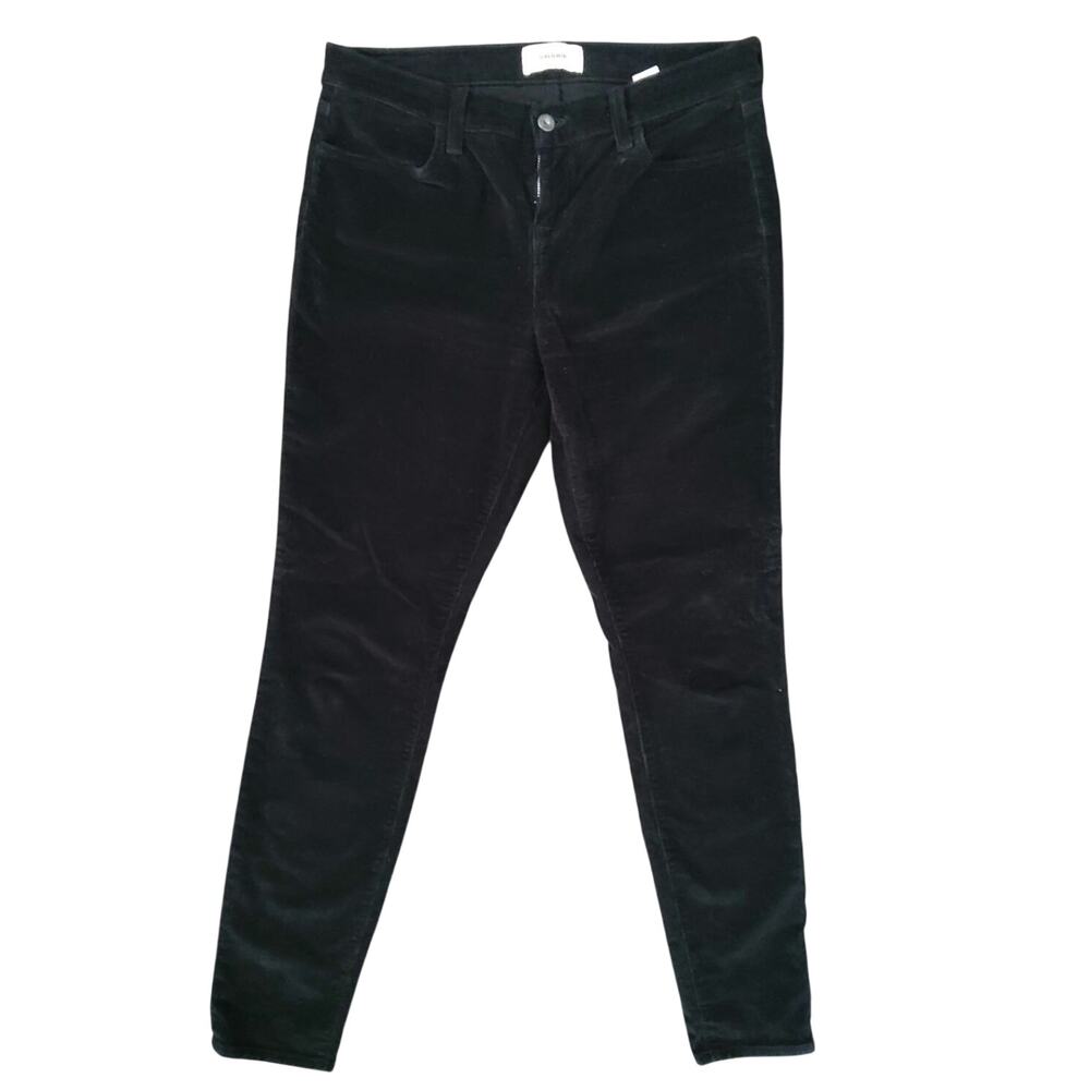 Baldwin Kansas City Sophia black corduroy pants sz 28 tapered classic versatile
